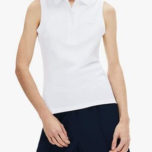 Lacoste sleeveless white. 96 cotton  4 elastane